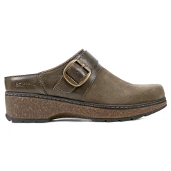 Outlet Earth Shoes Kulla Slip-on Round Toe Casual Clogs Dark Green