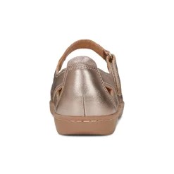 Earth Shoes Lady Perforated Slip-On Ballet Flat Gold