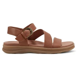 Best Earth Shoes Lainey Casual Strappy Round Toe Flat Sandals Medium Natural