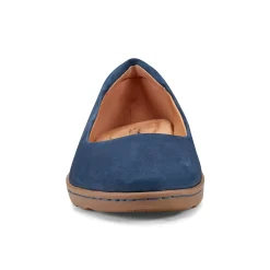 Discount Earth Shoes Landen Round Toe Casual Flats Dark Blue