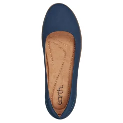 Discount Earth Shoes Landen Round Toe Casual Flats Dark Blue