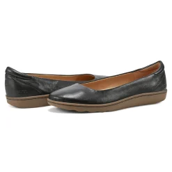 Outlet Earth Shoes Landen Round Toe Casual Flats Black