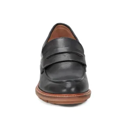 Online Earth Shoes Lindy Almond Toe Casual Slip-on Penny Loafers Black
