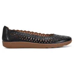 Outlet Earth Shoes Luna Round Toe Casual Slip-on Ballet Flats Black