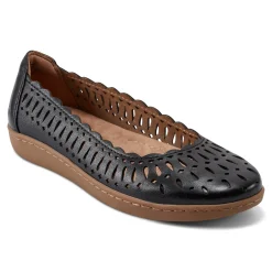 Outlet Earth Shoes Luna Round Toe Casual Slip-on Ballet Flats Black