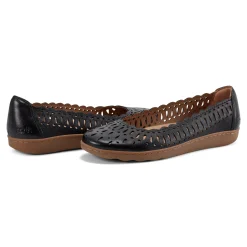Outlet Earth Shoes Luna Round Toe Casual Slip-on Ballet Flats Black