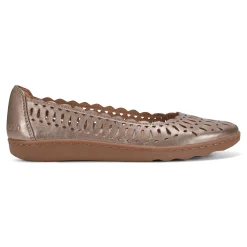 Online Earth Shoes Luna Round Toe Casual Slip-on Ballet Flats Gold