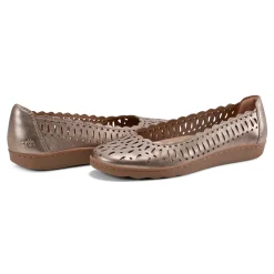 Online Earth Shoes Luna Round Toe Casual Slip-on Ballet Flats Gold