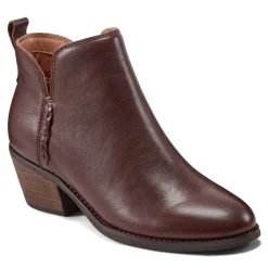 Best Earth Shoes Marisole Block Heel Slip-on Casual Booties Dark Brown