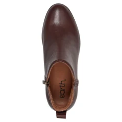 Best Earth Shoes Marisole Block Heel Slip-on Casual Booties Dark Brown