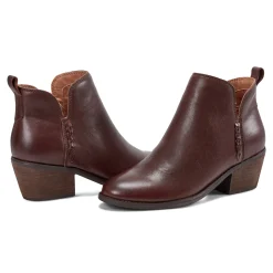 Best Earth Shoes Marisole Block Heel Slip-on Casual Booties Dark Brown