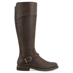 Online Earth Shoes Mira Round Toe High Shaft Casual Boots Dark Brown