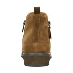 Earth Shoes Nadya Round Toe Ruched Casual Booties Natural