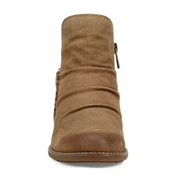 Outlet Earth Shoes Naira Round Toe Ruched Casual Booties