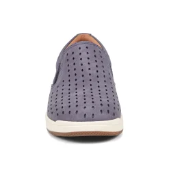 Outlet Earth Shoes Nel Laser Cut Round Toe Casual Slip-on Sneakers Blue