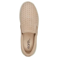 Best Earth Shoes Nel Laser Cut Round Toe Casual Slip-on Sneakers Light Natural