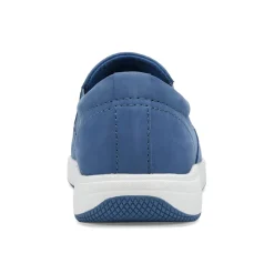 Online Earth Shoes Nel Laser Cut Round Toe Casual Slip-on Sneakers Medium Blue