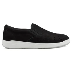 Sale Earth Shoes Nel Laser Cut Round Toe Casual Slip-on Sneakers Black
