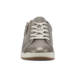 Outlet Earth Shoes Netta Round Toe Casual Lace-up Sneakers Gold