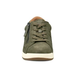 Hot Earth Shoes Netta Round Toe Casual Lace-up Sneakers Dark Green