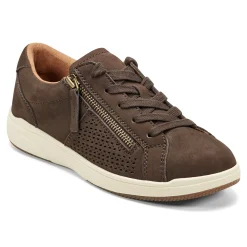 Earth Shoes Netta Round Toe Casual Lace-up Sneakers Dark Brown
