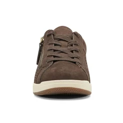 Earth Shoes Netta Round Toe Casual Lace-up Sneakers Dark Brown