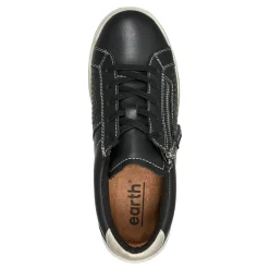 Sale Earth Shoes Netta Round Toe Casual Lace-up Sneakers Black