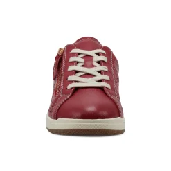 New Earth Shoes Netta Round Toe Casual Lace-up Sneakers Medium Red