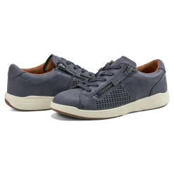 Online Earth Shoes Netta Round Toe Casual Lace-up Sneakers Dark Blue