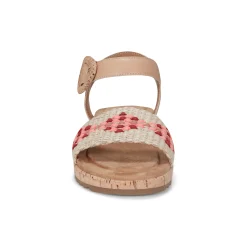 Discount Earth Shoes Padma Square Toe Platform Casual Sandals Light Natural