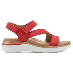 Online Earth Shoes Roni Casual Strappy Flat Sandals Medium Red
