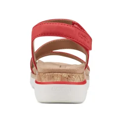 Online Earth Shoes Roni Casual Strappy Flat Sandals Medium Red