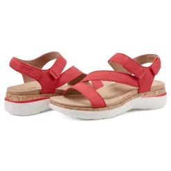 Online Earth Shoes Roni Casual Strappy Flat Sandals Medium Red