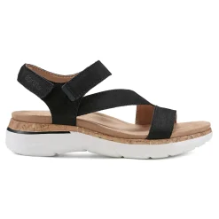 New Earth Shoes Roni Casual Strappy Flat Sandals Black