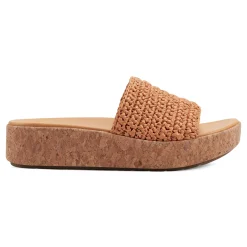 Earth Shoes Sachan Casual Slip-on Wedge Platform Sandals Orange