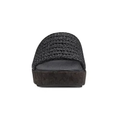 Discount Earth Shoes Sachan Casual Slip-on Wedge Platform Sandals Black