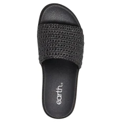 Discount Earth Shoes Sachan Casual Slip-on Wedge Platform Sandals Black