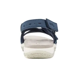 New Earth Shoes Samsin Round Toe Strappy Casual Flat Sandals Dark Blue