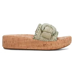 Earth Shoes Samsy Casual Slip-on Wedge Platform Sandals Light Green