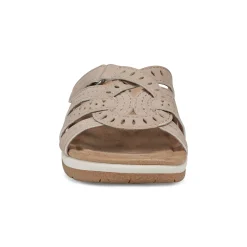 Outlet Earth Shoes Sassoni Strappy Casual Slip-On Flat Sandals Blush