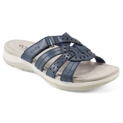 Online Earth Shoes Sassoni Strappy Casual Slip-On Flat Sandals Dark Blue