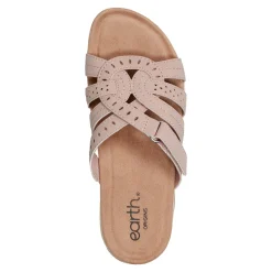 Online Earth Shoes Sassoni Strappy Casual Slip-On Flat Sandals Light Pink