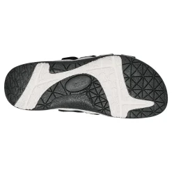 Discount Earth Shoes Sassoni Strappy Casual Slip-On Flat Sandals Black