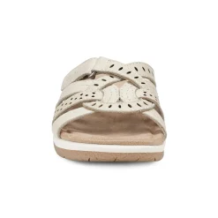 New Earth Shoes Sassoni Strappy Casual Slip-On Flat Sandals Ivory