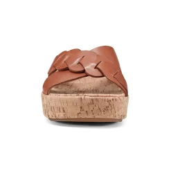 Best Earth Shoes Scotti Casual Slip-on Wedge Platform Sandals Dark Natural