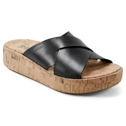 Best Earth Shoes Scout Casual Slip-on Wedge Platform Sandals Black