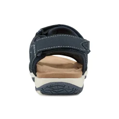 Discount Earth Shoes Skylar Round Toe Lightweight Casual Flat Sandals Dark Blue
