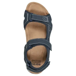Discount Earth Shoes Skylar Round Toe Lightweight Casual Flat Sandals Dark Blue