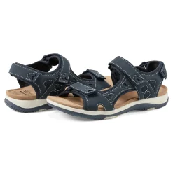 Discount Earth Shoes Skylar Round Toe Lightweight Casual Flat Sandals Dark Blue