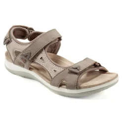 Earth Shoes Skylar Round Toe Lightweight Casual Flat Sandals Light Brown/Pink